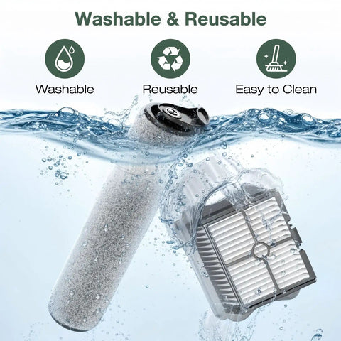 All In One 2 Pack Brush Rollers And 4 Pack HEPA Filters For iFloor 3 And Floor One S3 Cordless Vacuum Cleaner underwater view