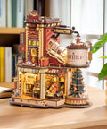 3D Puzzle For Adults Dope Dream Factory Gift Kit Luminous Wooden Model DIY Dollhouse Scene With Music Lights Busy Production Line