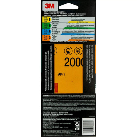 2000 Grit Sandpaper For Wet And Dry Polishing Of Clear Coat And Light Scratches Three And Two Thirds Inch By Nine Inch Sheet Waterproof Silicon Carbide For Auto Body Repair And Car Paint Shine Works Wet Or Dry packaging.