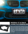 2.3 Inch Thick Rubber License Plate Bumper Guard With Screws Included Front Bumper Protector on car front bumper