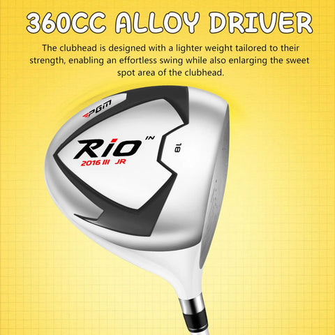 360cc alloy driver for Kid Friendly Junior Right Handed Golf Club Set with Lightweight Graphite Shafts, easy for young beginners