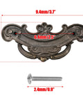 Vintage Look Bail Drawer Pull 2.5 Inch Center To Center Dark Antique Bronze Cabinet Handle dimensions and screw