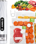 Handheld Vacuum Sealer For Food With 30 Reusable Bags Dry And Moist Food Compatible Liquid Ingress Protection Visible Water Tank