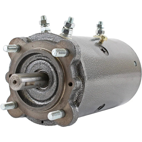 Close-up of 12 Volt 4.8 HP Bi Directional Winch Motor Replacement For Ramsey Tulsa Liftmore Pierce 46 4214 Heavy Duty Use