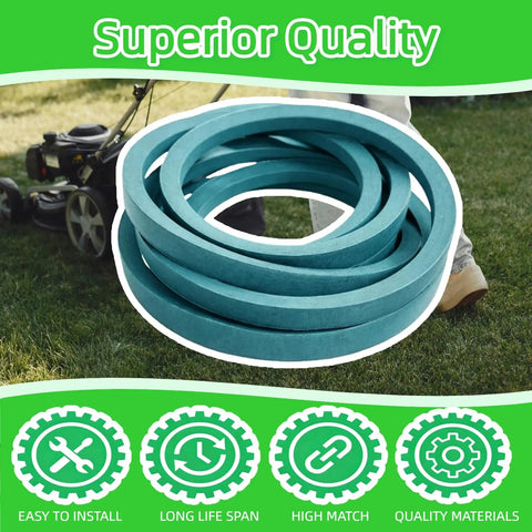 Lawn Mower Deck Belt Five Eighths Inch by One Hundred Seventy Six Inch Premium Standard Rubber Built To Last