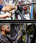 Freewheel Removal Tool For Bike Cassette Multi Speed Freewheels And Sprockets Durable Carbon Steel Tool in use