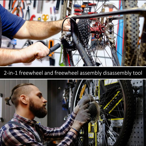 Freewheel Removal Tool For Bike Cassette Multi Speed Freewheels And Sprockets Durable Carbon Steel Tool in use