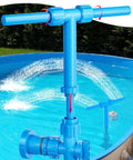 2 In 1 Pool Fountain With 360 Degree Adjustable Dual Spray Heads And A Retractable Height Pole For High Pressure Waterfall Sprinkler in a pool