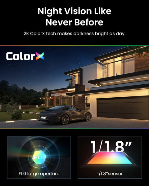 Top Shelf 2K Wireless Outdoor Security Camera Equipped With Badass Solar Power And Massive Battery Reserve Plus 10 Second Pre Recording For Legit Motion Triggers And Slick Night Vision Clarity showcasing home exterior with high-tech night vision.