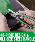 8 Inch Heavy Duty Scissors Industrial Shears With CRV Steel One Piece Construction And Induction Hardened Blades For Long Lasting Sharp Cutting Through Tough Materials All Purpose Utility Tool cutting green material