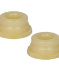 Two beige NR83A nailer piston bumpers in 2-pack, compatible with Metabo HPT and Hitachi, enhancing shock absorption