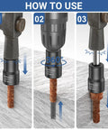 Steps to use 13 Piece Bolt Extractor Set With Half Inch Drive Impact Lug Nut Remover Socket Tool for rusty bolts