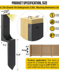 Heavy Duty Steel Fence Post Repair Kit 4x4 Actual 3.6x3.6 Ground Spike Anchors For Outdoor Wooden Fence Posts And Base Construction image