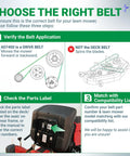 Guide for selecting the Aramid Cord Heavy-Duty Drive Belt for Hustler Raptor SD Zero-Turn Mowers, replacing 603907 and 607400.