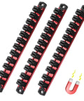 Magnetic Screwdriver And Wrench Organizer With Aluminum Rail, Real Deal Ultra Strong Magnets, Tool Holder For Quick Access