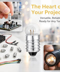 Top Shelf E10 Miniature Light Bulbs Offering Hella Reliable Warm White Glow for Your Home Lab or Flashlight Fixes in use on projects.