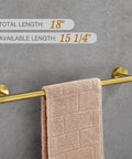 Brushed Gold Bathroom Hardware Set 5-Piece Must Have With 18 Inch Towel Bar, Wall Mounted Kit, SUS304 Stainless Steel