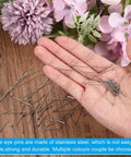 500 Pcs 304 Stainless Steel Eye Pins Open Eye Pins 50mm 22 Gauge Silver Jewelry Findings For Earrings Necklaces Bracelets DIY Craft Dope Pro Grade Set in hand