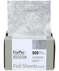 Embossed Pre-Cut Hair Foil Sheets In Pop-Up Dispenser, visible in box, 5W X 10.75L, 500-count for salon and home use