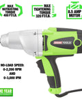 Beast Half Inch Corded 120 Volt Impact Wrench With 400 Foot Pounds Nut Busting Torque and 320 Foot Pounds for Tightening