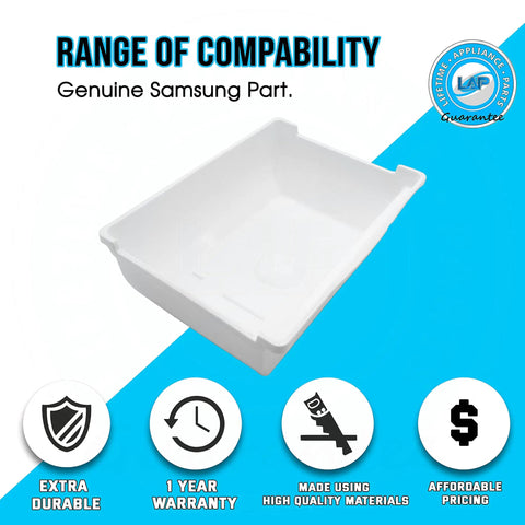 Upgraded Lifetime Ice Cube Container Bucket Tray Replacement DA61-05300A For Refrigerator Non OEM Upgrade with AP4444534 PS4144897