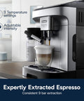 Magnifica Evo Automatic Espresso and Coffee Machine with Auto Milk Frother Built In Grinder auto clean function