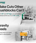 Rock Solid 3D Pushblock And Safety Push Stick For Router Table And Table Saw Locks Stock Tight For Flawless Passes in use for precise cutting.