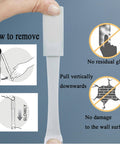 Instructions for removing Heavy Duty Large Picture Hanging Strips 32 Adhesive Strips 16 Pairs No Nails No Damage Wall Hangers