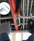 Heavy Duty Pro Fire Sprinkler Head Removal Wrench Two Piece Kit Steel Installation Tool for concealed valve maintenance.