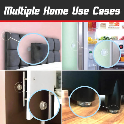 12 Pack Clear Door Bumpers Self Adhesive Wall Protectors Rubber Feet for multiple home use cases, protecting walls and furniture.
