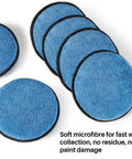 12 Pack Microfiber Wax Applicator Pads 4.72 Inch For Auto Detailing Soft Yet Durable Foam Sponges With Great Rebound Gentle On Clear Coat No Lint Residue Perfect For Even Car Wax Application And Quick Shine, blue microfiber pads