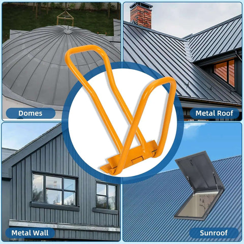 Heavy Duty Standing Seam Roofing Tool With Drip Edge Folding for metal roofs, domes, walls, sunroof, made from alloy steel with ergonomic handles.