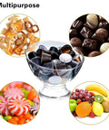 Clear Coffee Pod Holder For K Cups And Vertuo Capsules, bowl holding assorted pods and multi-purpose uses in circles