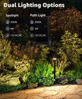 Go To All In One Outdoor Landscape Lighting Kit With 60 Watt Low Voltage Transformer And 100 Foot Wire lit garden display