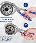 Oil Filter Wrench Set With 9 Inch And 12 Inch Adjustable Removal Pliers For Engine Filters Cars And Trucks 2 Piece Beefy