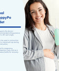 Pregnant woman holding Portable Bidet On The Go 300ml Peri Bottle For Moms And Women Travel Ready Easy Bidet Version 2 For Postpartum Care
