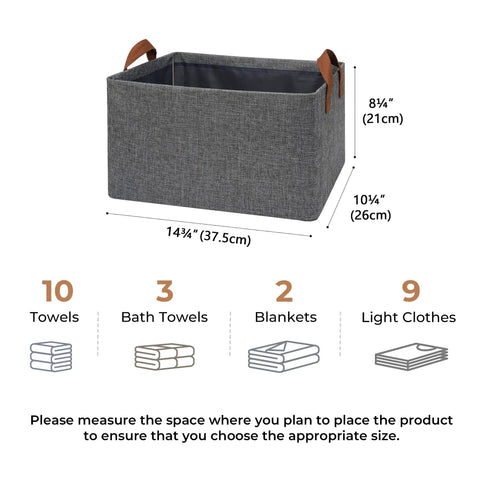 Extra Large Shelf Storage Baskets With Metal Frame Linen Fabric Storage Bins For Dorm Closet Or Room Gray Durable Organizer Containers 2 Pack Great For Dorm Rooms And Closet Organization No Mess Easy