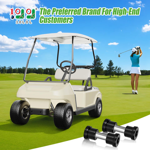 Golf cart on course with Golf Cart Spring Bushing Kit for EZGO TXT Medalist 1994 Up and Club Car DS 1981 Up displayed