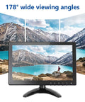 Sweet 10.1 Inch Rimless IPS Monitor With 1280x800 Display And Built In Speaker showing 178 degree wide viewing angles of a landscape