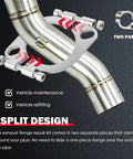 Close-up of Heavy Duty Split Exhaust Flange Repair Kit, showcasing split design for vehicle maintenance, 2-inch size.