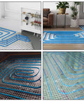1 Inch PEX B Non Oxygen Barrier Flexible Pipe Tubing Blue for Hydronic Radiant Floor Heating EVOH Water Plumbing Applications in use