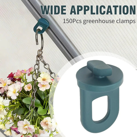 150 Pcs Greenhouse Hooks Hanger Kit With Twist Clips For Aluminum Greenhouse Insulation And Plant Support Clips Great For Gardeners To Stabilize Hanging Plants Vines Seedlings And Shade Netting In Greenhouses Pro Grade