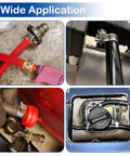 32 Piece Mini Fuel Line Clamps Set For 1/8 Inch Inner Diameter Fuel Injection Hose Adjustable 5/16 To 13/32 Inch Diameter Zinc Plated Gas Line Clips For Diesel Petrol Automotive Truck in use on various hoses.