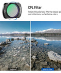 Comparison of landscape with and without CPL filter from Pro Creator ND Filter Kit With CPL For Pocket 3, Pocket 4, And Osmo Pocket Xtra Muse
