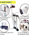Aluminum Drywall Stilts 24 To 40 Inch Height Adjustable Tool Stilts with reinforced foot straps and anti-slip grips