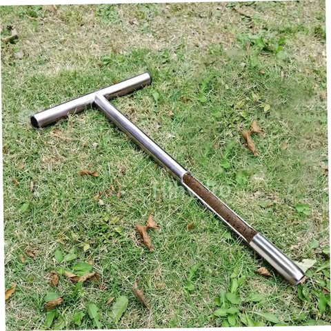 Stainless Steel T Handle Soil Sampler Probe For Lawn And Garden Pro Grade Durable Soil Sample Tool For Grains Powder And Fertilizer Easy 90 Degree Insertion And Retrieval shown on grass
