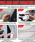 Instructions for using Acura Platinum White Pearl NH883P Touch Up Paint Kit With A 2 In 1 Scratch Remover Pen on vehicle scratches