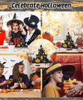 Family enjoying Halloween Music Castle Soldering Kit For Teens And Adults With Dual Lighting Modes And Spooky Sound on table
