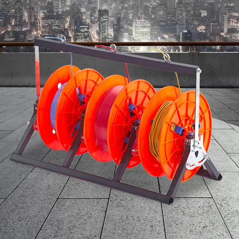 Heavy Duty Wire Spool Rack And Cable Dispenser For 1 2 3 4 Rods Ribbon Holder Organizer For Electrical And Industrial Use