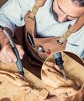 Close-up of wood carving with Badass Pro Grade Mini Drill Bit Kit Featuring Fully Ground HSS High Speed Steel Twist Blades In Precise.3 To 1.6 Millimeter Sizes.